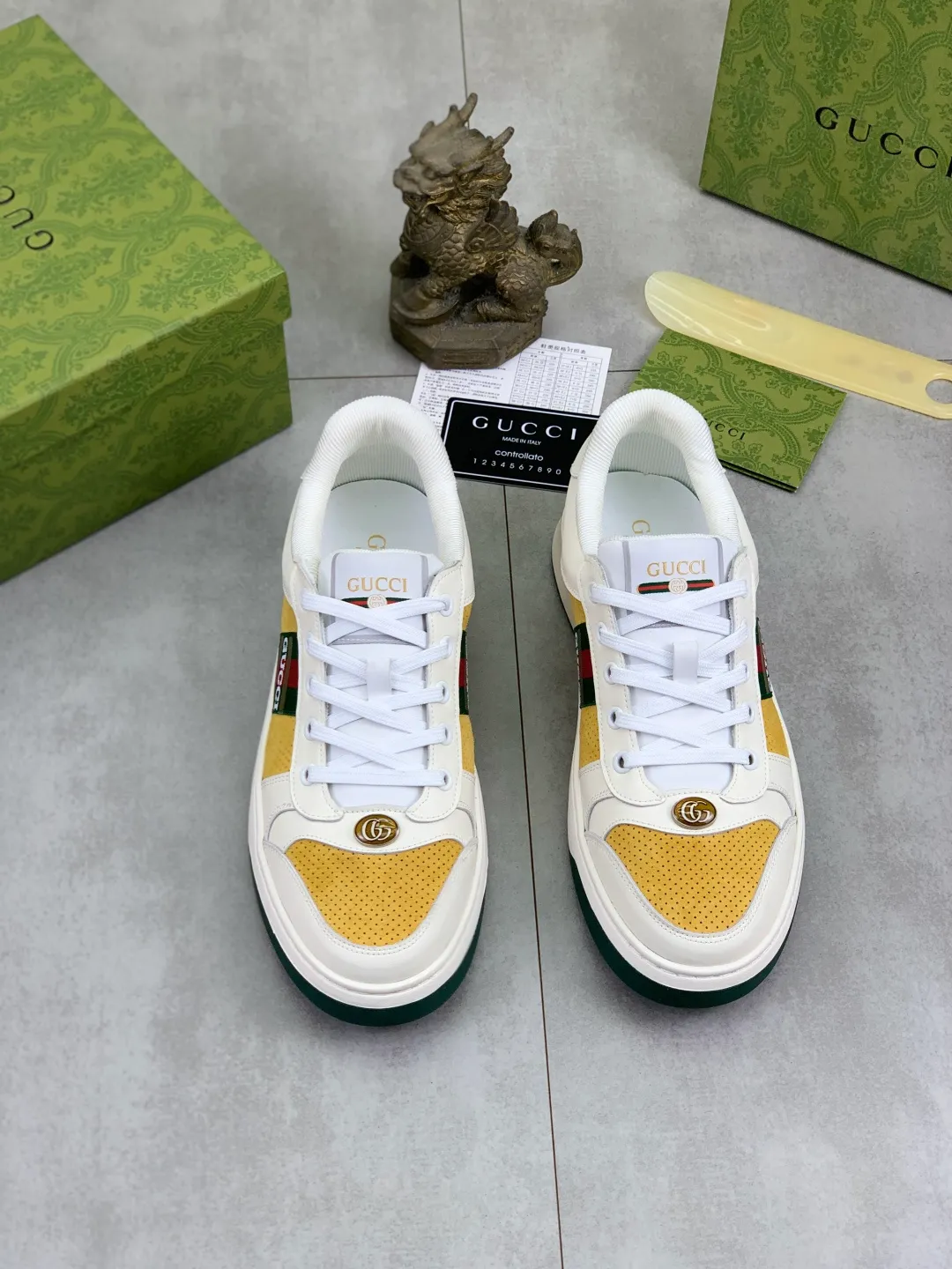 Men's shoes 💰P420💰 [New model] (GUCCI) official website's latest 🎁🎁casual and fashionable men's shoes 👟, hot style 💥 style is simple and elegant, exclusive for trendy men. Unique official website's latest brand double G elements 👑Original Gucci decoration, fashionable and generous, the fabric is original frosted calfskin ✅Fully imported first-layer pigskin lining, the official website specifies wear-resistant, lightweight original rubber casual outsole, the classic model is taken in kind at the counter🎬38-44 (45 46 customized) 3️⃣ colors available